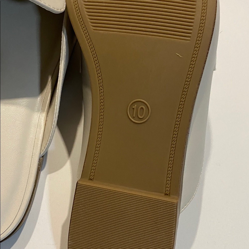 A New Day Womens SZ 10 Sandy Bone Slip On Mules New Shoes - Picture 9 of 12